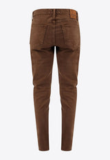 Tom Ford Washed Slim Jeans Brown DPS001DMC037S24_FG820