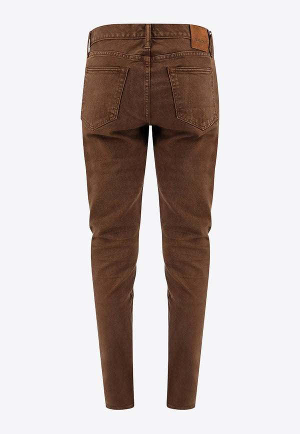 Tom Ford Washed Slim Jeans Brown DPS001DMC037S24_FG820