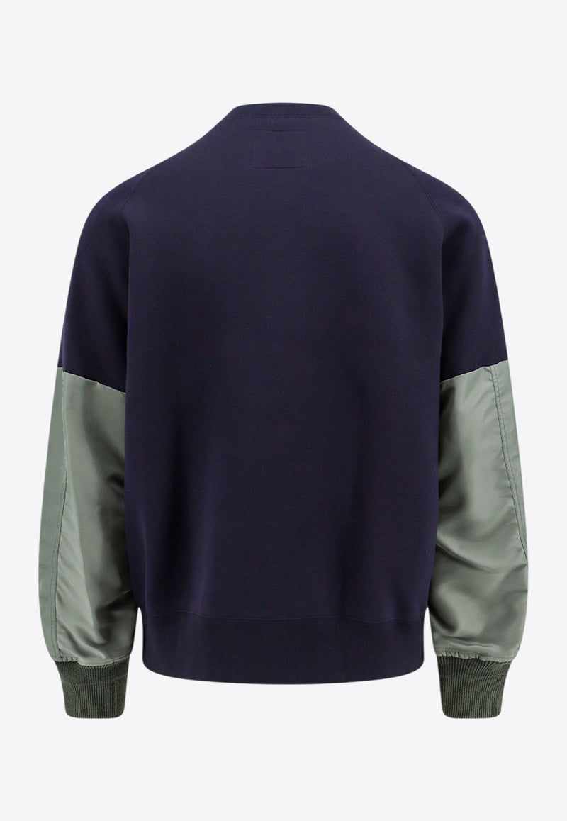 Sacai Basic Paneled Sweatshirt Blue 2403456M_263