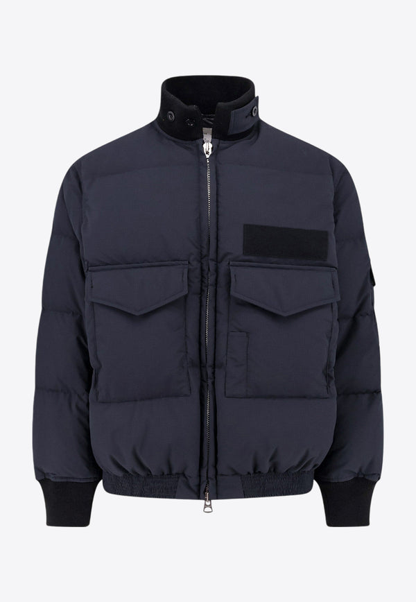 Sacai High Neck Zip-Up Padded Jacket Black 2403517M_001