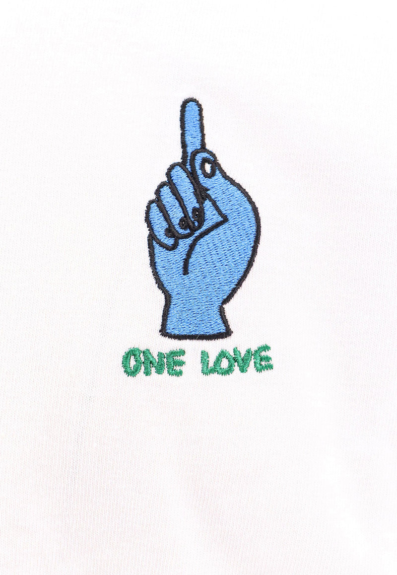 Sacai One Love Crewneck T-shirt White 240828S_101