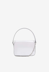 Self-Portrait Micro Metallic Leather Top Handle Bag Silver PF24309S_SILVER