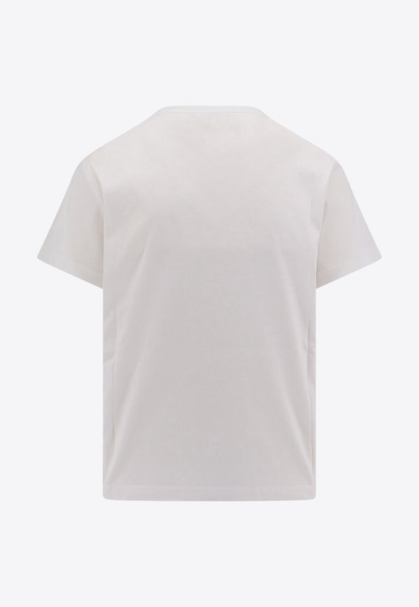 Valentino V Detail Crewneck T-shirt White 5B3MG23K8PA_0BO