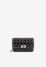 Valentino Small Rockstud Spike Top Handle Bag Black 5W2B0123NAP_0NO