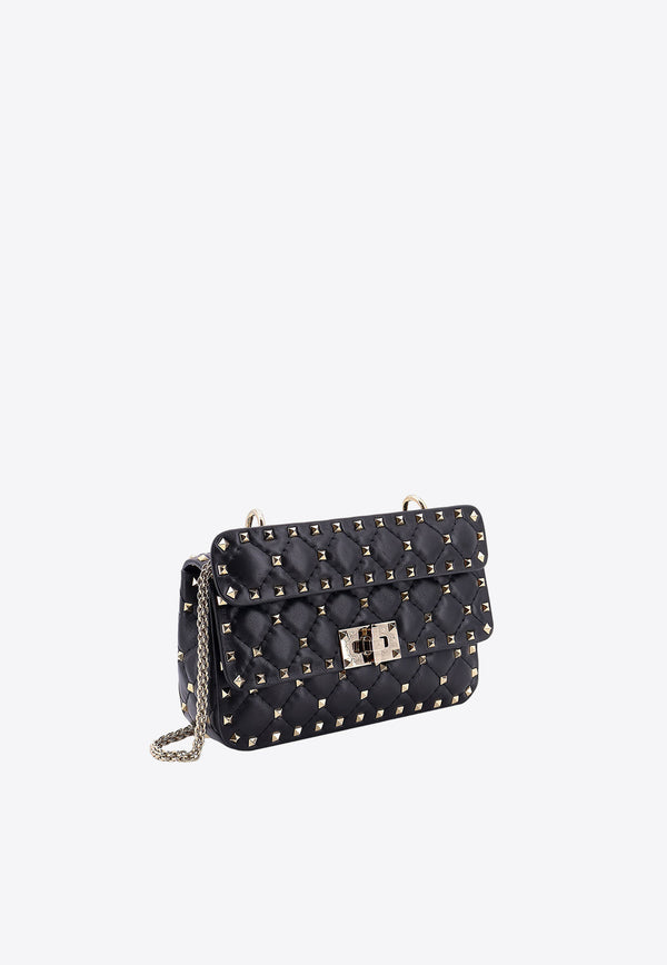 Valentino Small Rockstud Spike Top Handle Bag Black 5W2B0123NAP_0NO