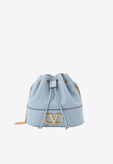 Valentino Mini VLogo Signature Bucket Bag Light Blue 5W2P0T83HPF_ZJ4