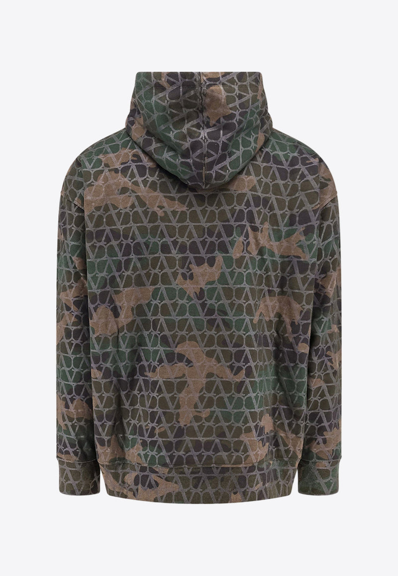 Valentino Toile Iconographe Camo Hooded Sweatshirt Green 5V3MF25EABA_ZCX