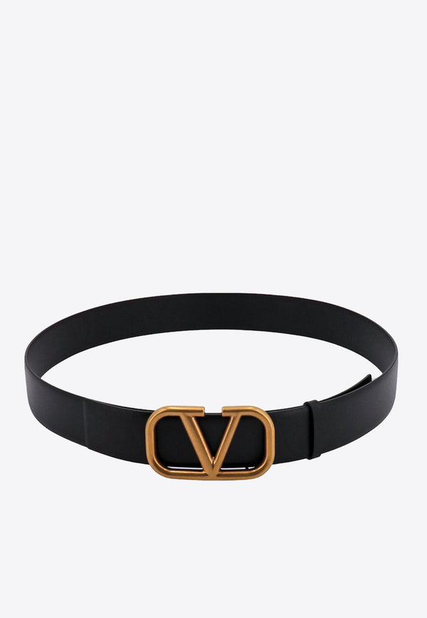 Valentino VLogo Signature Leather Belt Black 5Y2T0Q87ECU_0NO