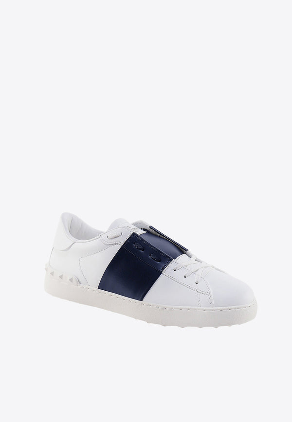 Valentino Open Low-Top Leather Sneakers White 5Y2S0830BLU_M15