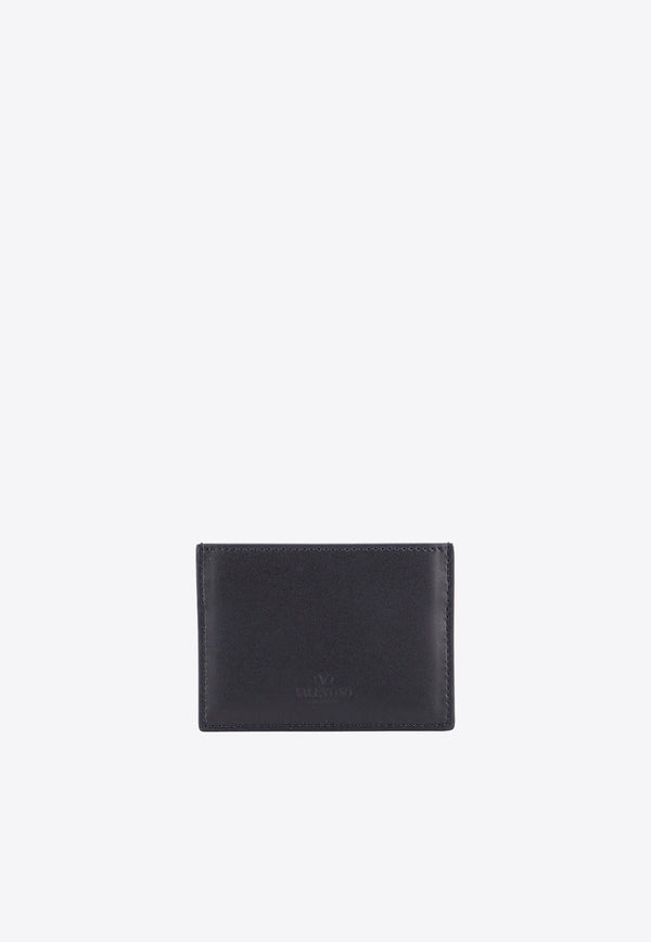 Valentino VLTN Print Leather Cardholder Black 5Y2P0448VNA_0NO