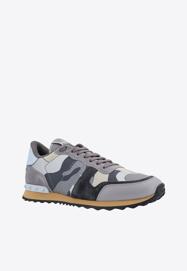 Valentino Rockrunner Camouflage Low-Top Sneakers Gray 5Y2S0723MQV_ZBN