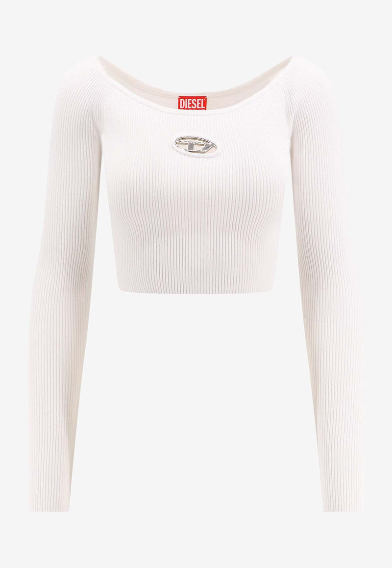 Diesel Cut-Out Logo Cropped Top White A141890DLAX_100