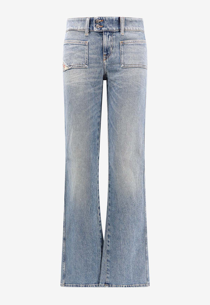 Diesel D-Hush Flared Denim Pants Blue A1382009J55_01