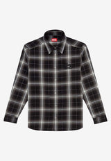 Diesel Simply Long-Sleeved Checked Shirt Black A146370PITX_9XX