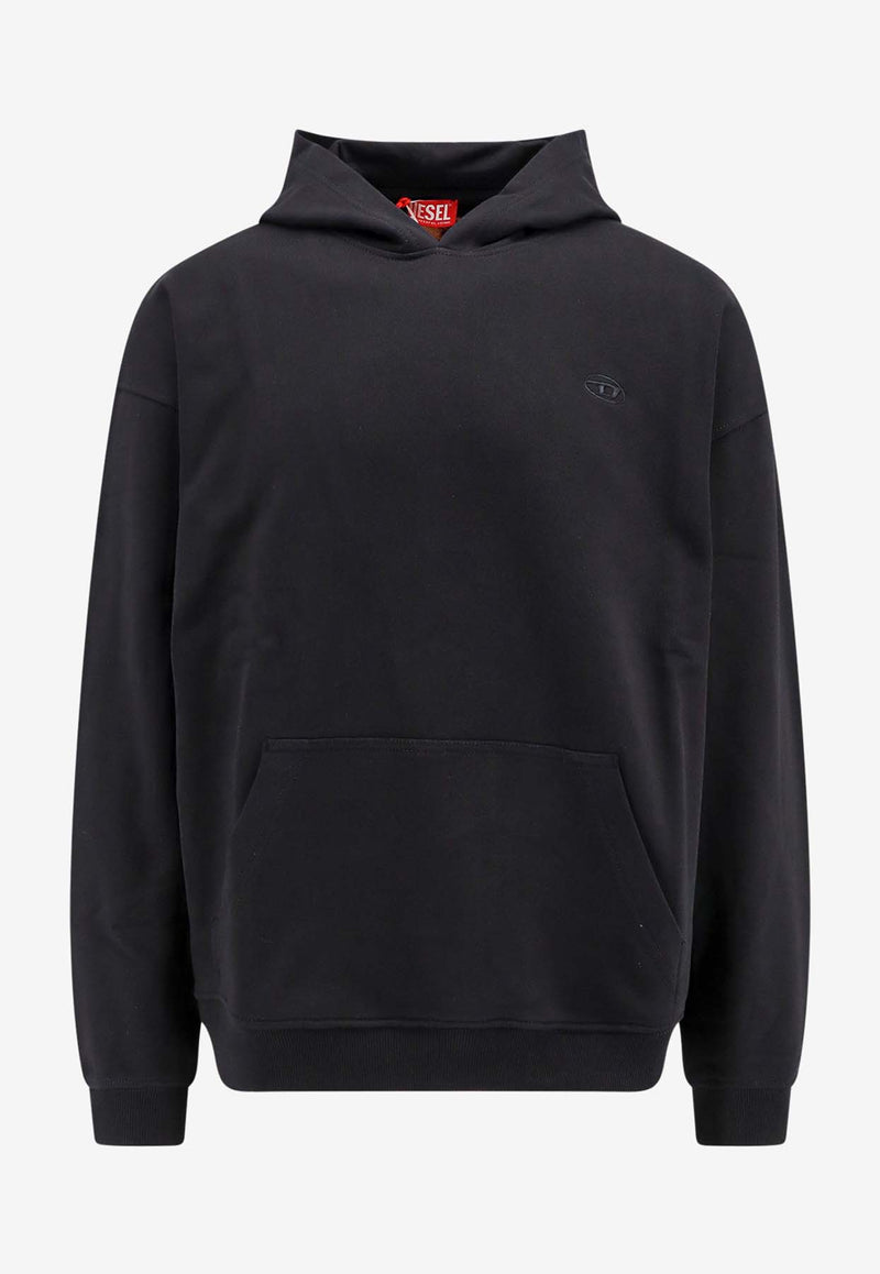 Diesel S-Boxt Bleached Logo Hooded Sweatshirt Black A152590PJAX_9XX