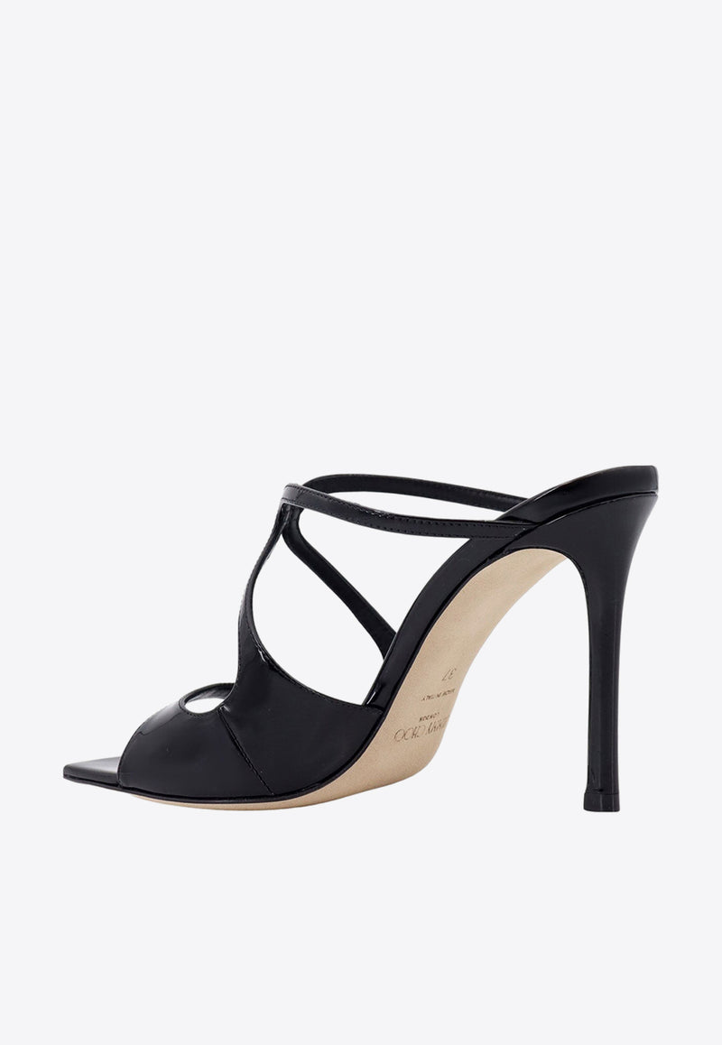 Jimmy Choo Anise 95 Patent Leather Mules Black ANISE95PAT_BLACK