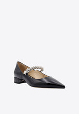 Jimmy Choo Bing Crystal Embellished Pointed-Toe Flats Black BING_BLACK