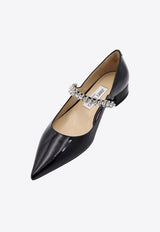 Jimmy Choo Bing Crystal Embellished Pointed-Toe Flats Black BING_BLACK