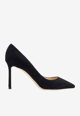 Jimmy Choo Romy 85 Suede Pumps Black ROMY85SUE_BLACK