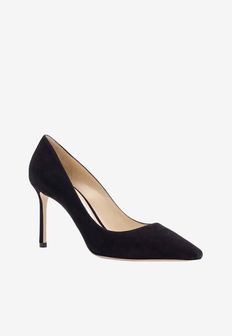 Jimmy Choo Romy 85 Suede Pumps Black ROMY85SUE_BLACK