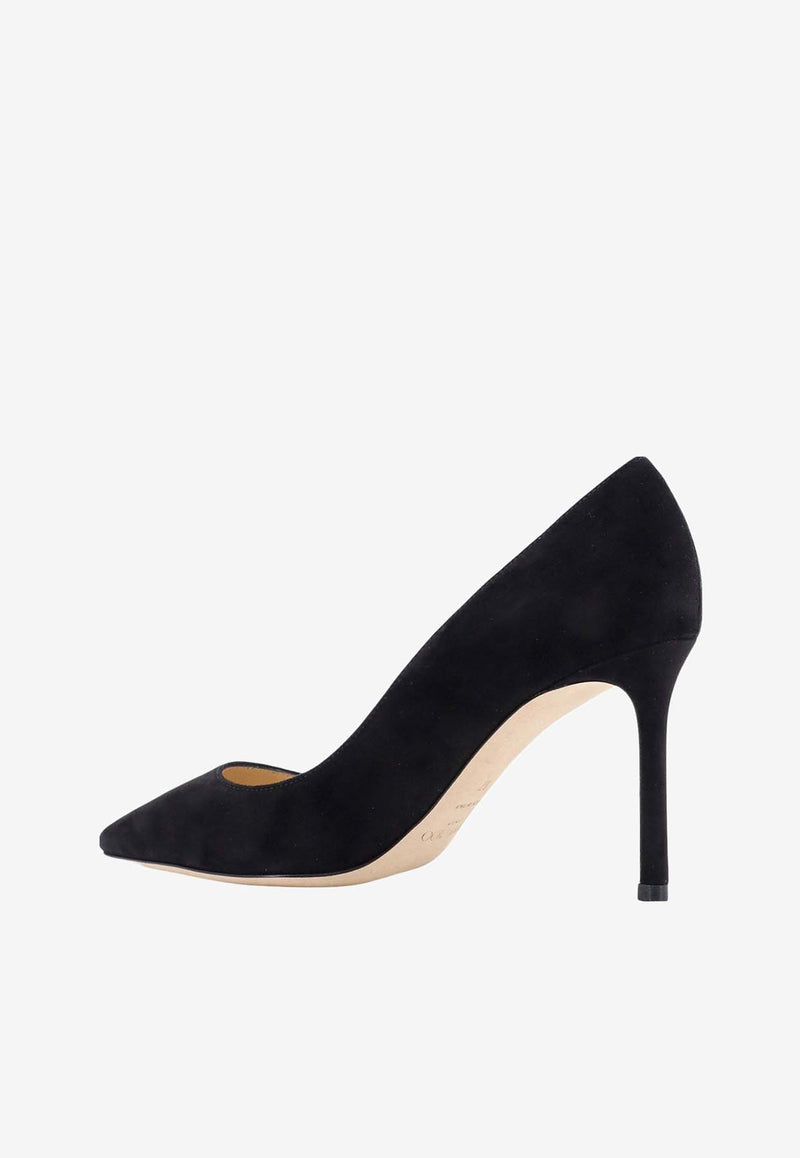 Jimmy Choo Romy 85 Suede Pumps Black ROMY85SUE_BLACK