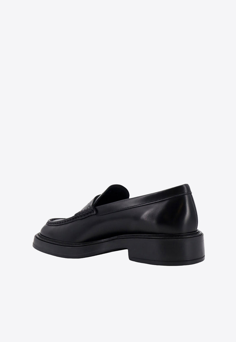 Tod's Logo Leather Loafers Black XXM61K0AI40LYG_B999