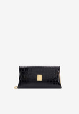 Tom Ford Nobile Pochette Clutch in Croc-Embossed Leather Black L1736LCL403X_1N001