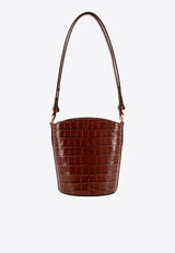 Tom Ford Whitney Croc-Embossed Leather Bucket Bag Brown L1817LCL395X_1B056