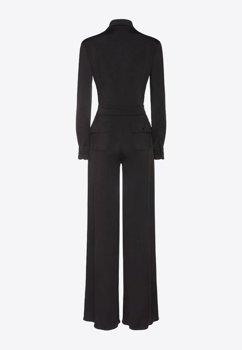 Tom Ford Straight-Leg Jersey Jumpsuit Black TUJ111JEX106_LB999