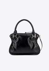 Chloé Marcie Shiny Leather Top Handle Bag Black C24AS660N90_001