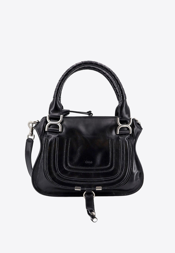 Chloé Marcie Patent Leather Shoulder Bag Black C24AS628N90_001