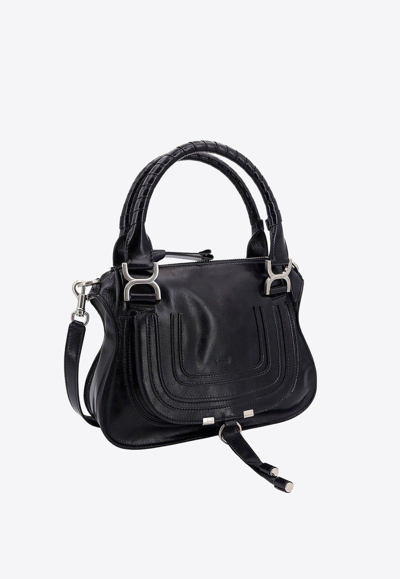 Chloé Marcie Patent Leather Shoulder Bag Black C24AS628N90_001