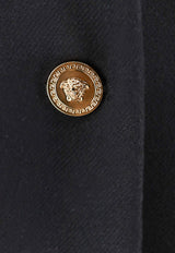 Versace Medusa Single-Breasted Long Coat Black 10103271A01597_1B000