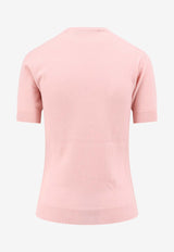 Versace La Medusa Knitted T-shirt Pink 10160991A11287_1PT20