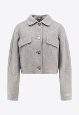 Versace Barocco Cropped Jacket Gray 10161621A11538_1EB60