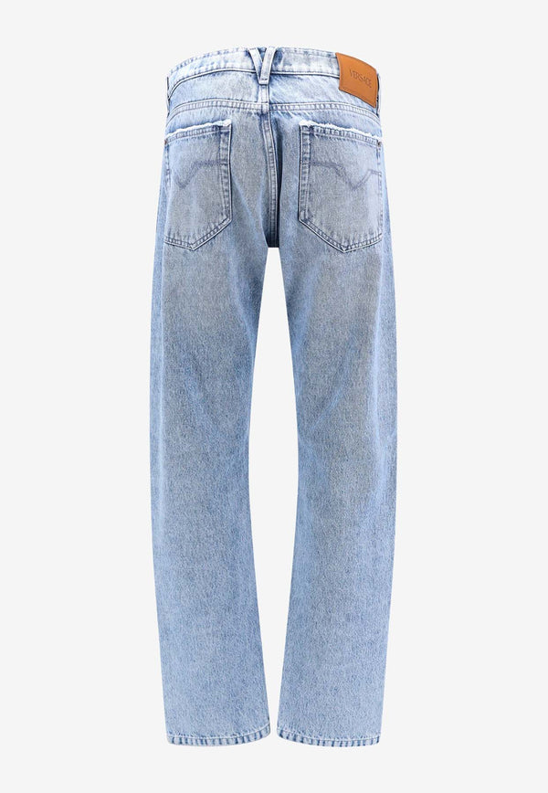 Versace Basic Straight-Leg Jeans Blue 10161091A11283_1D380