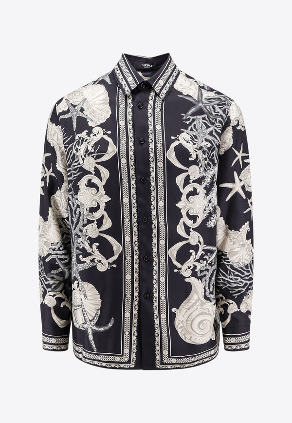 Versace Barocco Sea Silk Shirt Black 10121411A11093_5BC70