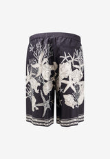 Versace Barocco Sea Silk Bermuda Shorts Black 10024761A11093_5BC70