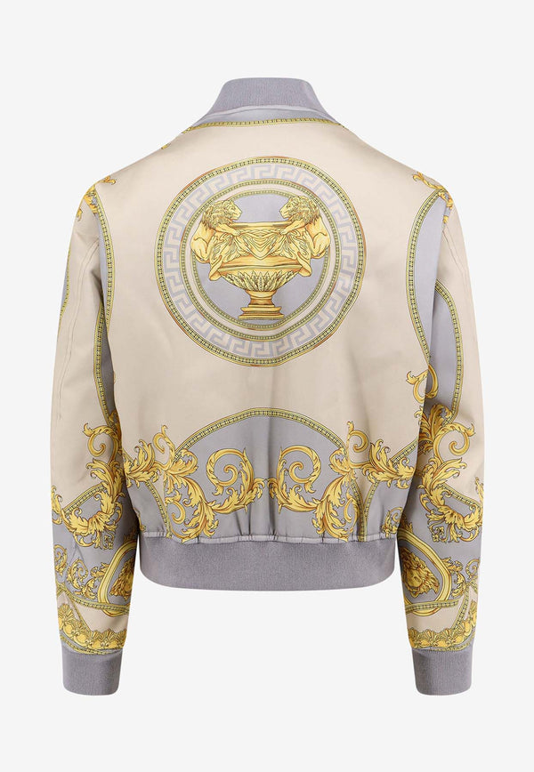 Barocco Print Padded Bomber Jacket Versace 10162491A11388_5E350