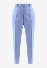 Dolce & Gabbana Tailored High-Waist Wool Pants Light Blue FTAM2TFU2L8_F3981