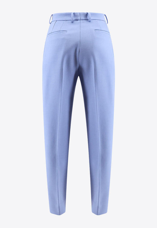 Dolce & Gabbana Tailored High-Waist Wool Pants Light Blue FTAM2TFU2L8_F3981