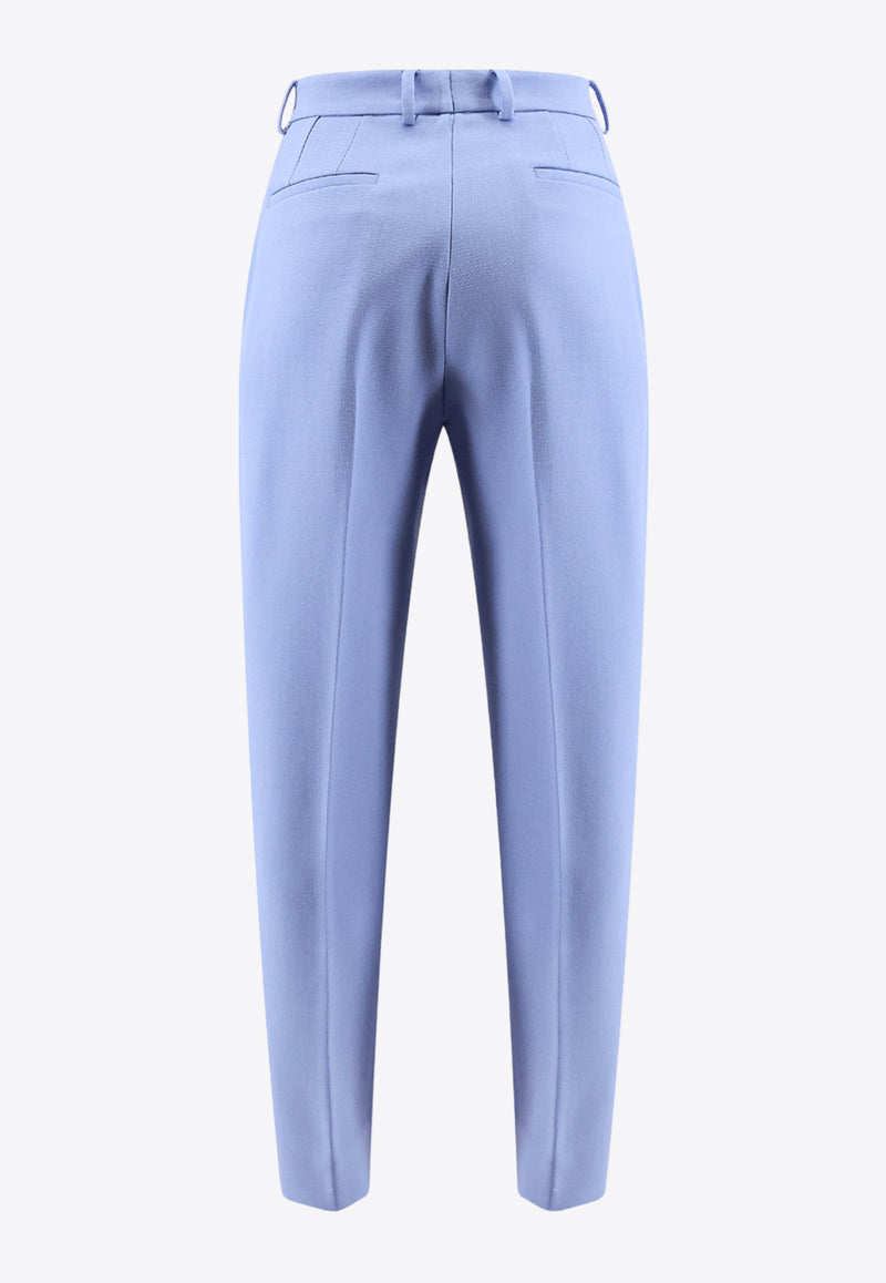 Dolce & Gabbana Tailored High-Waist Wool Pants Light Blue FTAM2TFU2L8_F3981