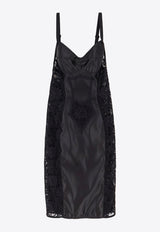 Dolce & Gabbana Lace and Satin Corset Dress Black F6JKZTGDCL9_N0000