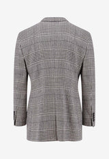 Dolce & Gabbana Single-Breasted Glen Plaid Jacket Black F290XTFQ2MV_S8100