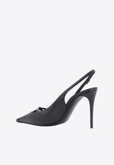 Dolce & Gabbana 90 Leather Slingback Pumps Black CG0823A1953_80999