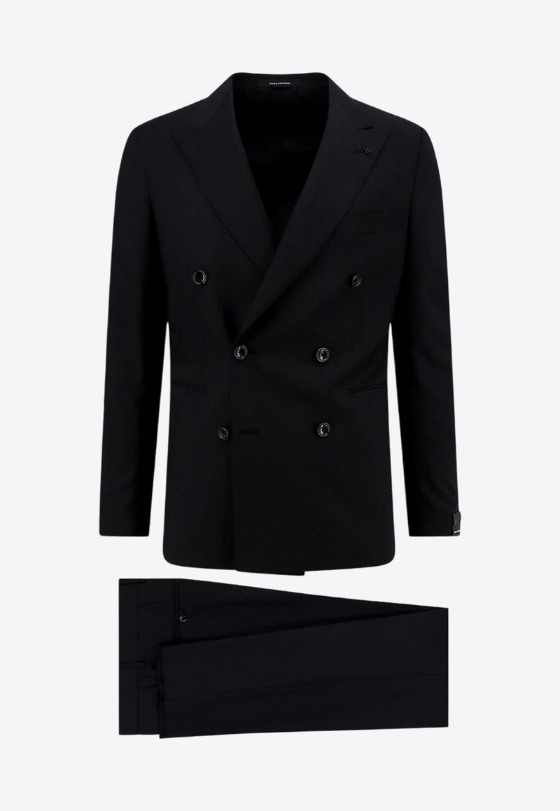 Tagliatore Double-Breasted Wool Suit Black 2FBR20A01060004_N5082