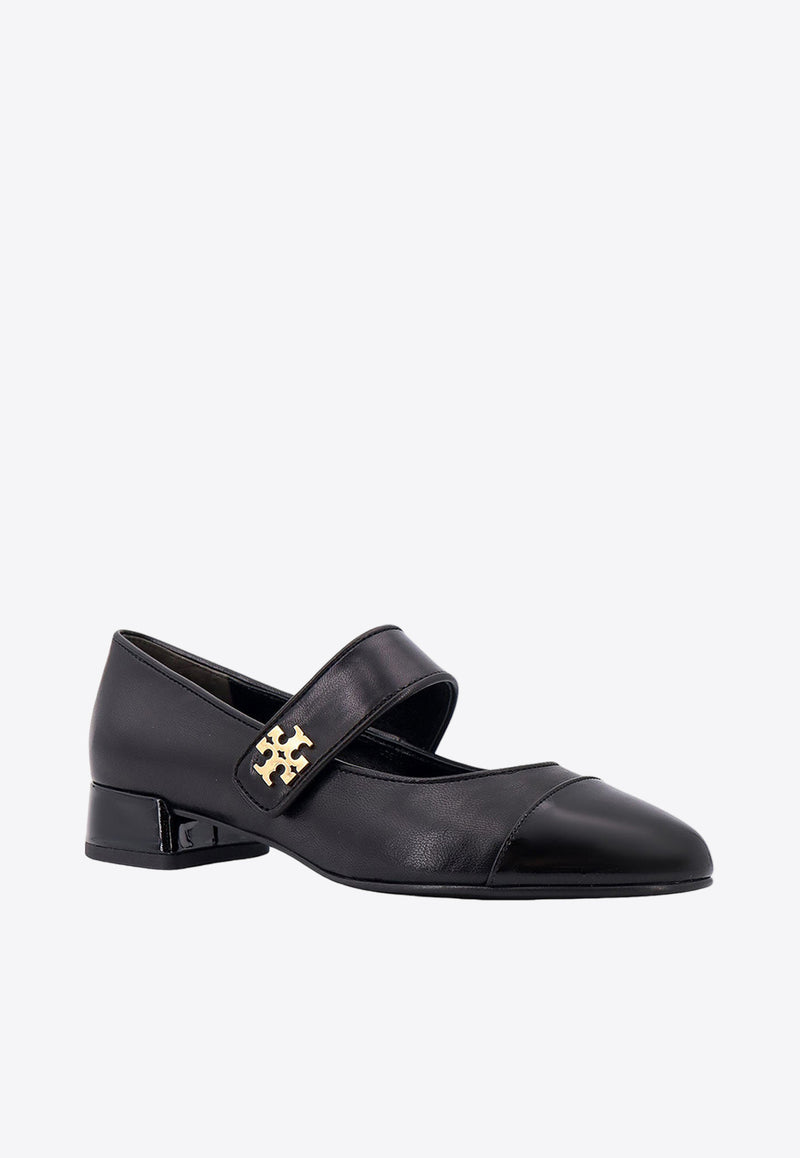 Tory Burch Cap-Toe Mary Jane Ballet Flats Black 160313_004