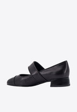 Tory Burch Cap-Toe Mary Jane Ballet Flats Black 160313_004