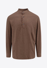 Loro Piana Elia Wool Cashmere Shirt Brown FAO7158_H0QP