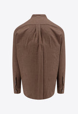 Loro Piana Elia Wool Cashmere Shirt Brown FAO7158_H0QP